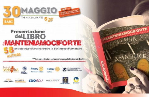 A BARI CON L'ASS. "IL VASO DI PANDORA", CNA PUGLIA, ROTARY, INNER WHEEL e CONFASSOCIAZIONI Puglia per #MANTENIAMOCIFORTE