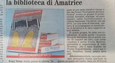 #ManteniamociForte - Articolo sul nostro libro ad Acqui Terme